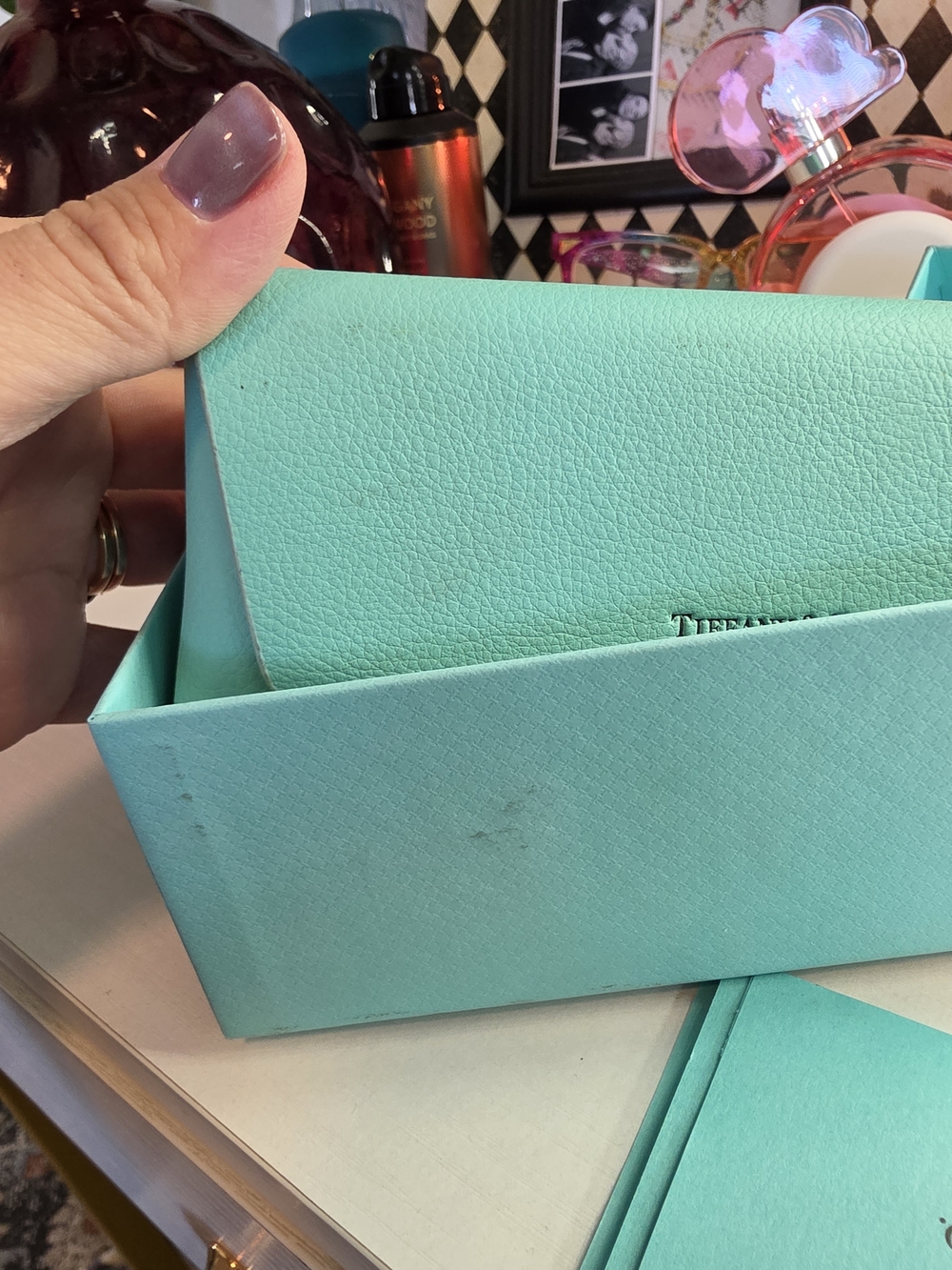 Tiffany & Co. Brown Cat-Eye Women's Glasses with Tiffany Blue Case - Picture 3 of 6